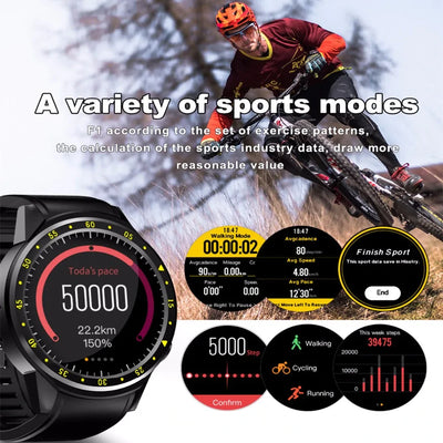 Sports Pedometer GPS Smart Watch With Camera Support