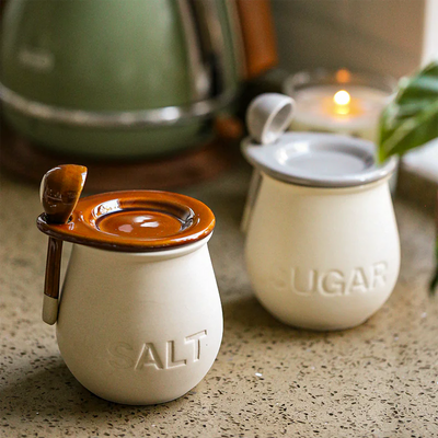 Vintage Ceramic Spice Bottle with Lid