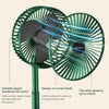 Portable USB Rechargeable Telescopic Fan: Foldable Stand