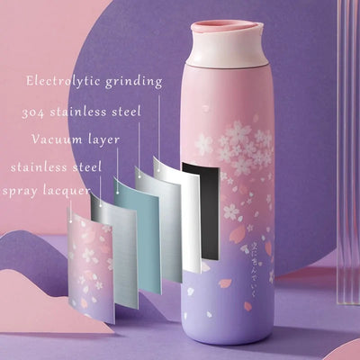 Japanese Style Sakura Thermos Bottle