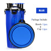 2 in 1 Pet Water Bottle Food Container With Folding Silicone