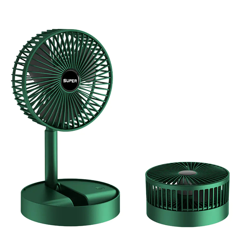 Portable USB Rechargeable Telescopic Fan: Foldable Stand