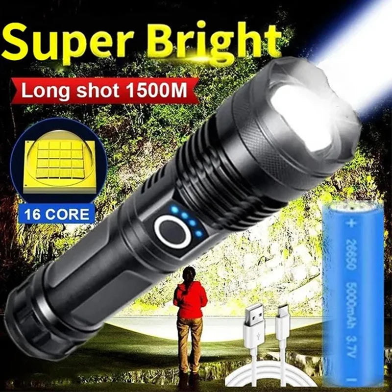 High Power XHP100 LED Flashlight