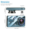 HD 1080P Car Dual Lens Dash Cam 4" DVR Recorder Front & Rear Camera Night Vision