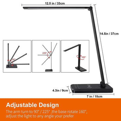 LED Desk Lamp With Wireless Charger