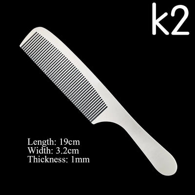 Stainless Steel Silver Barber Comb