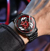 3D Spinning Motorcycle Engine Watch